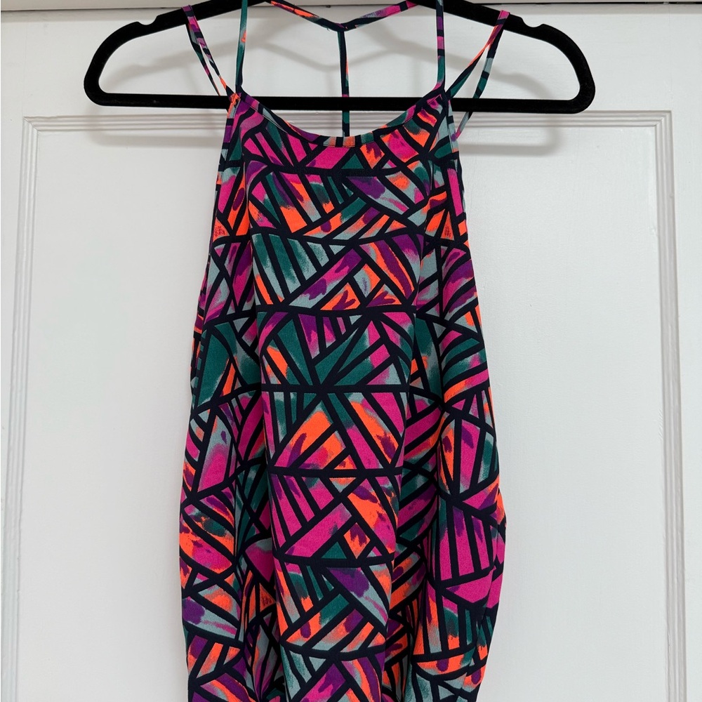 Colorful Geometric Strappy Dress